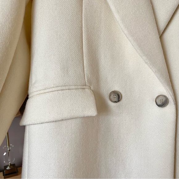 Zara double breasted wool coat cream white - Picture 6 of 10